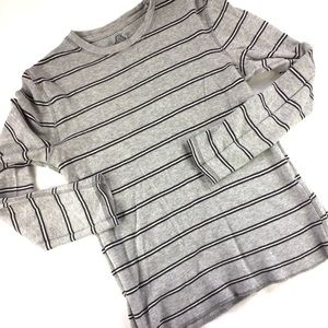 American Rag Gray Striped Top Size Medium nwt